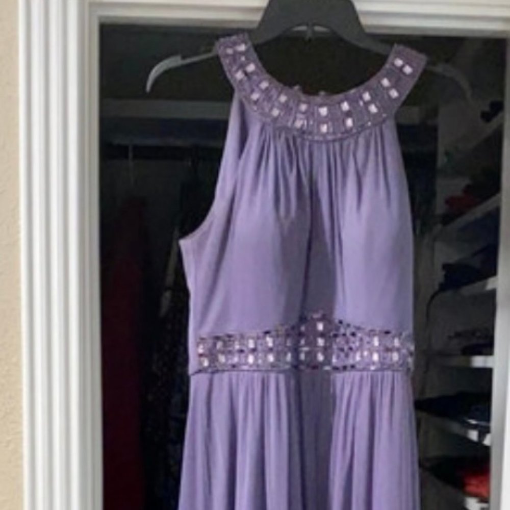 One by Eight - lined beaded gown, size x-lrg, lilac, excellent condition